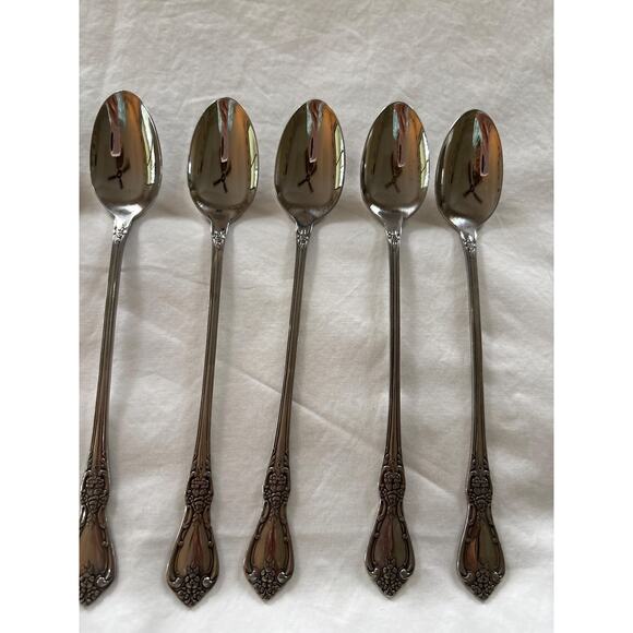 Oneida Kennett Square Stainless Set of Eight Iced Tea Spoons - Picture 7 of 7